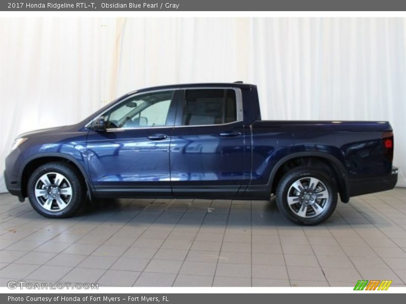Obsidian Blue Pearl / Gray 2017 Honda Ridgeline RTL-T