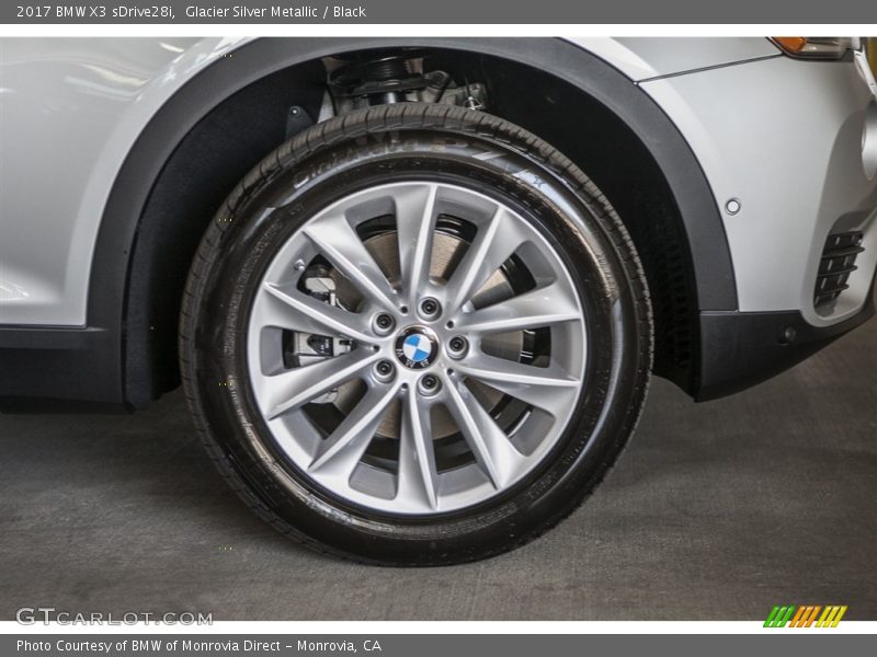 Glacier Silver Metallic / Black 2017 BMW X3 sDrive28i