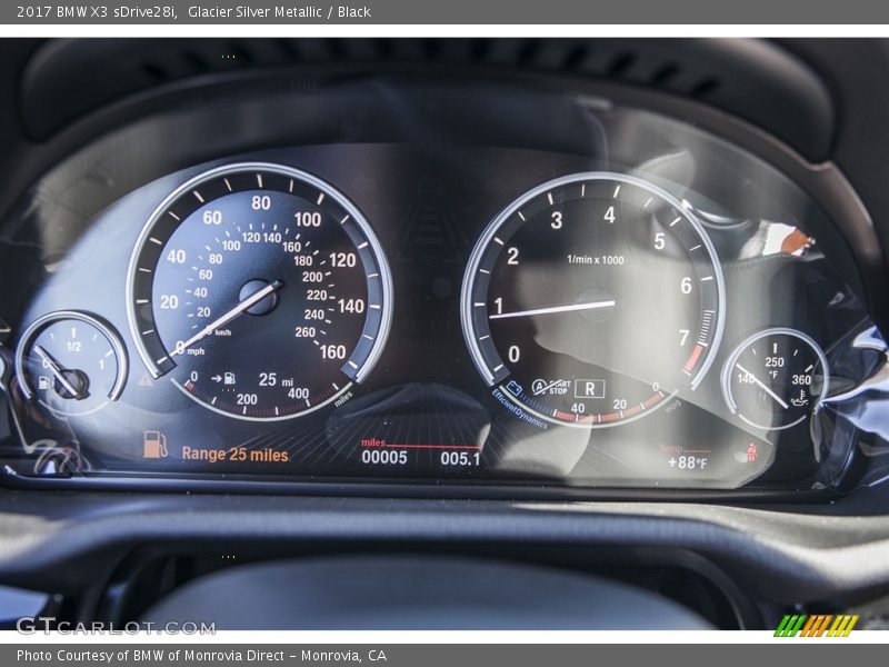 Glacier Silver Metallic / Black 2017 BMW X3 sDrive28i