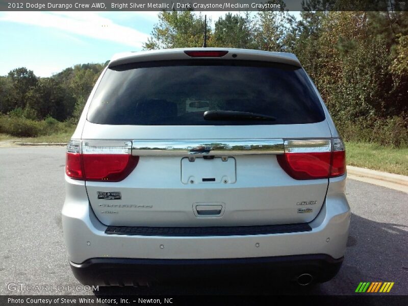 Bright Silver Metallic / Dark Graystone/Medium Graystone 2012 Dodge Durango Crew AWD