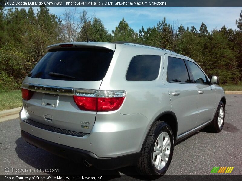 Bright Silver Metallic / Dark Graystone/Medium Graystone 2012 Dodge Durango Crew AWD