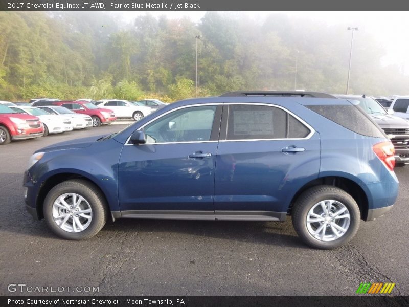 Patriot Blue Metallic / Jet Black 2017 Chevrolet Equinox LT AWD