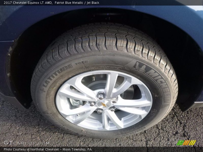 Patriot Blue Metallic / Jet Black 2017 Chevrolet Equinox LT AWD