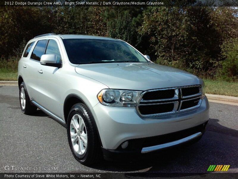 Bright Silver Metallic / Dark Graystone/Medium Graystone 2012 Dodge Durango Crew AWD