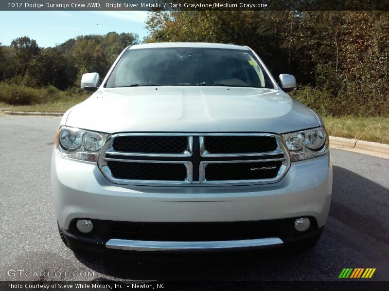 Bright Silver Metallic / Dark Graystone/Medium Graystone 2012 Dodge Durango Crew AWD