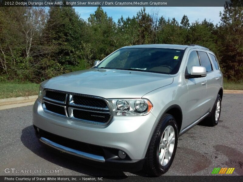 Bright Silver Metallic / Dark Graystone/Medium Graystone 2012 Dodge Durango Crew AWD