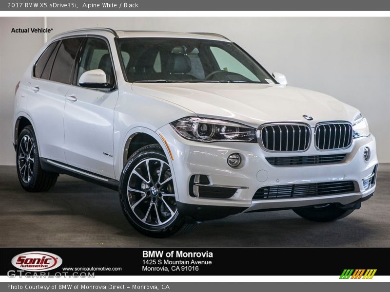 Alpine White / Black 2017 BMW X5 sDrive35i