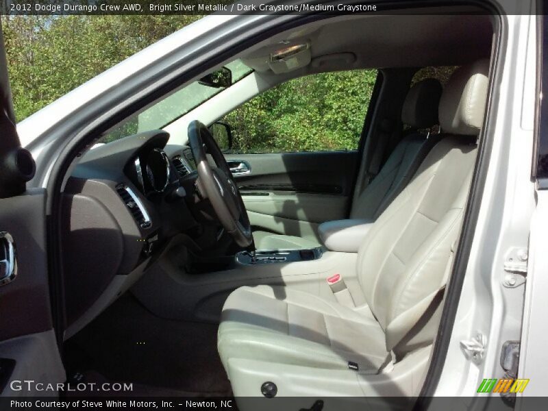 Bright Silver Metallic / Dark Graystone/Medium Graystone 2012 Dodge Durango Crew AWD