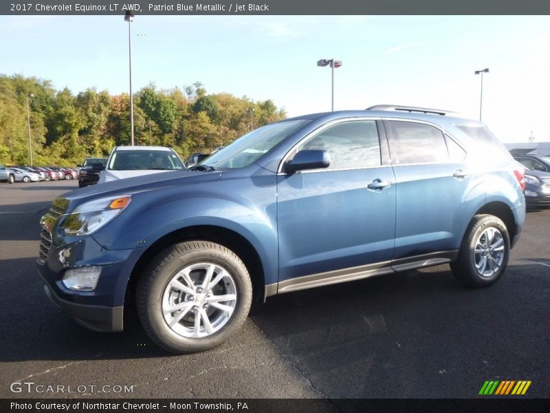 Patriot Blue Metallic / Jet Black 2017 Chevrolet Equinox LT AWD