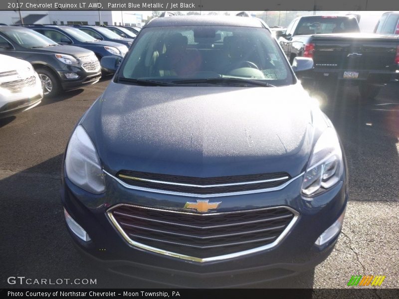 Patriot Blue Metallic / Jet Black 2017 Chevrolet Equinox LT AWD