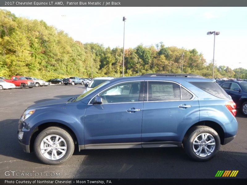 Patriot Blue Metallic / Jet Black 2017 Chevrolet Equinox LT AWD