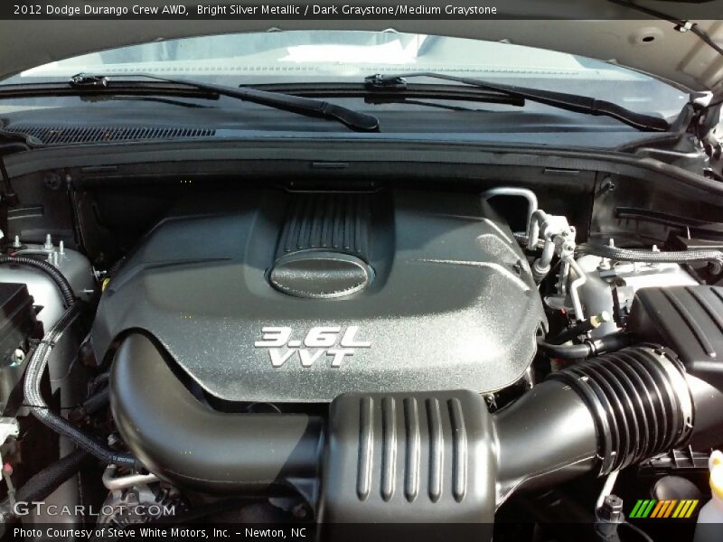 Bright Silver Metallic / Dark Graystone/Medium Graystone 2012 Dodge Durango Crew AWD