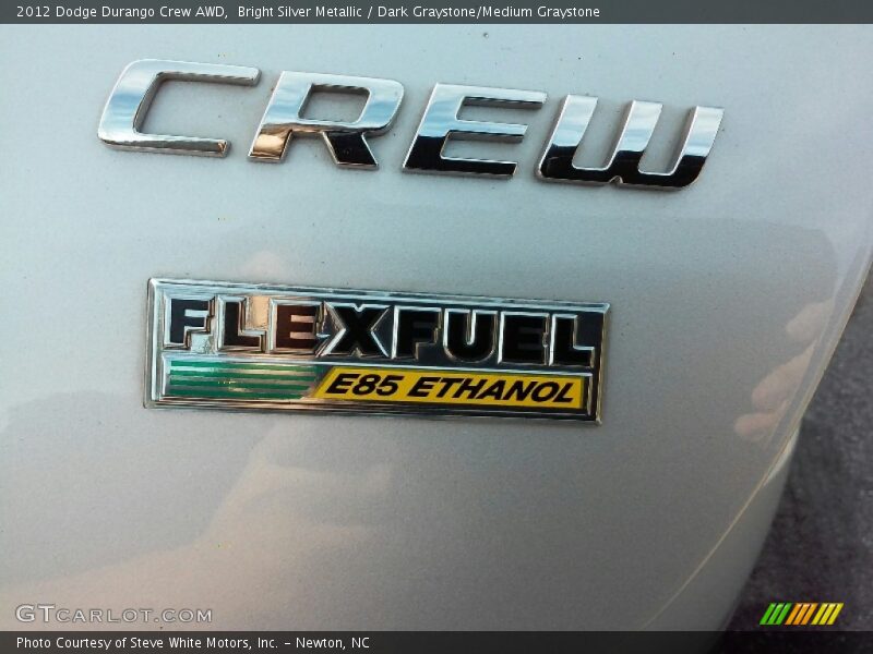 Bright Silver Metallic / Dark Graystone/Medium Graystone 2012 Dodge Durango Crew AWD