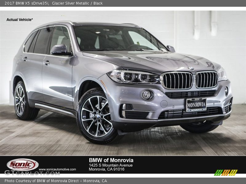 Glacier Silver Metallic / Black 2017 BMW X5 sDrive35i