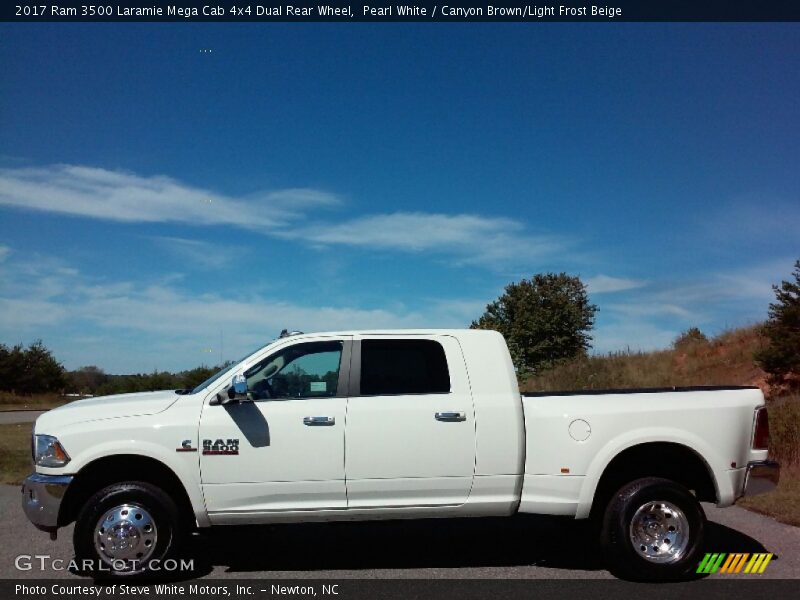  2017 3500 Laramie Mega Cab 4x4 Dual Rear Wheel Pearl White