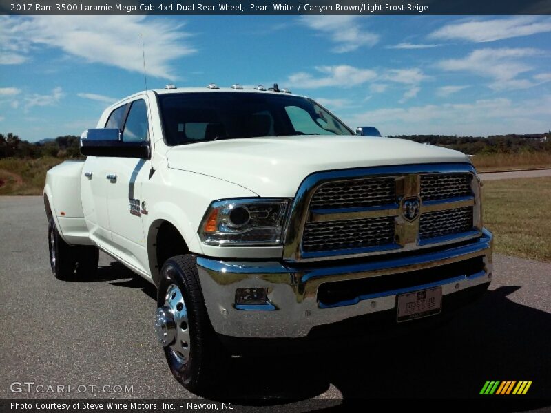 Front 3/4 View of 2017 3500 Laramie Mega Cab 4x4 Dual Rear Wheel