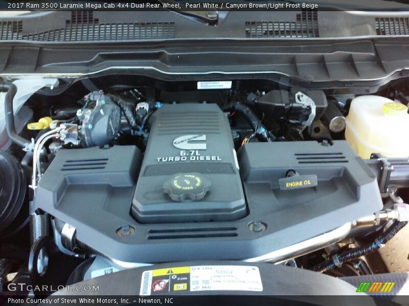  2017 3500 Laramie Mega Cab 4x4 Dual Rear Wheel Engine - 6.7 Liter OHV 24-Valve Cummins Turbo-Diesel Inline 6 Cylinder