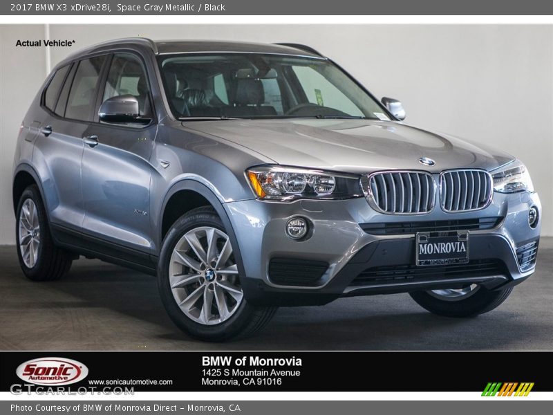 Space Gray Metallic / Black 2017 BMW X3 xDrive28i