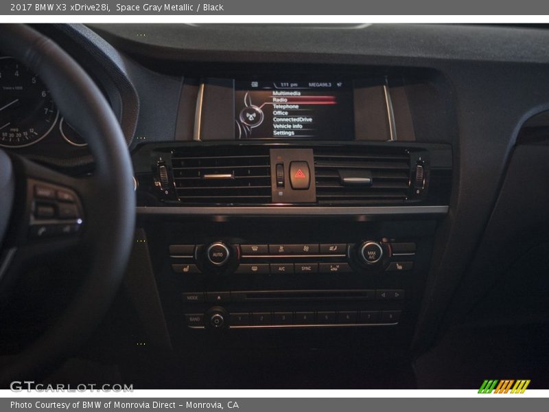 Space Gray Metallic / Black 2017 BMW X3 xDrive28i