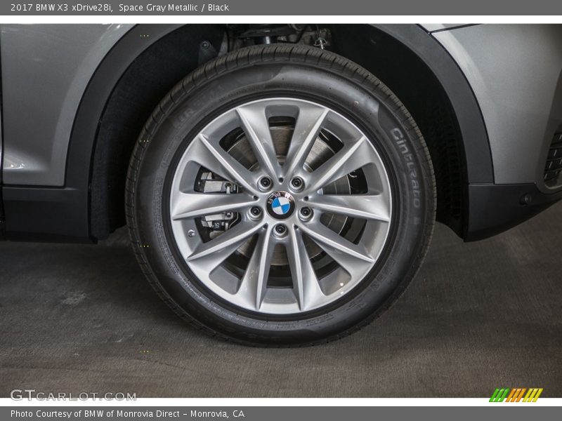 Space Gray Metallic / Black 2017 BMW X3 xDrive28i