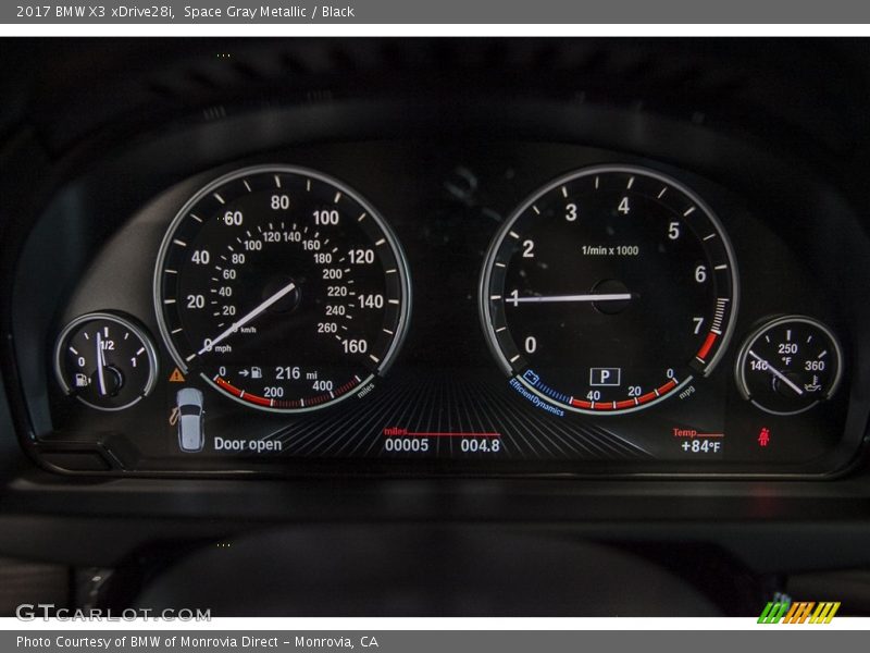 Space Gray Metallic / Black 2017 BMW X3 xDrive28i