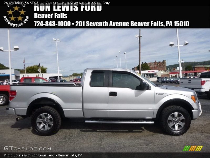 Ingot Silver Metallic / Steel Gray 2012 Ford F150 STX SuperCab 4x4