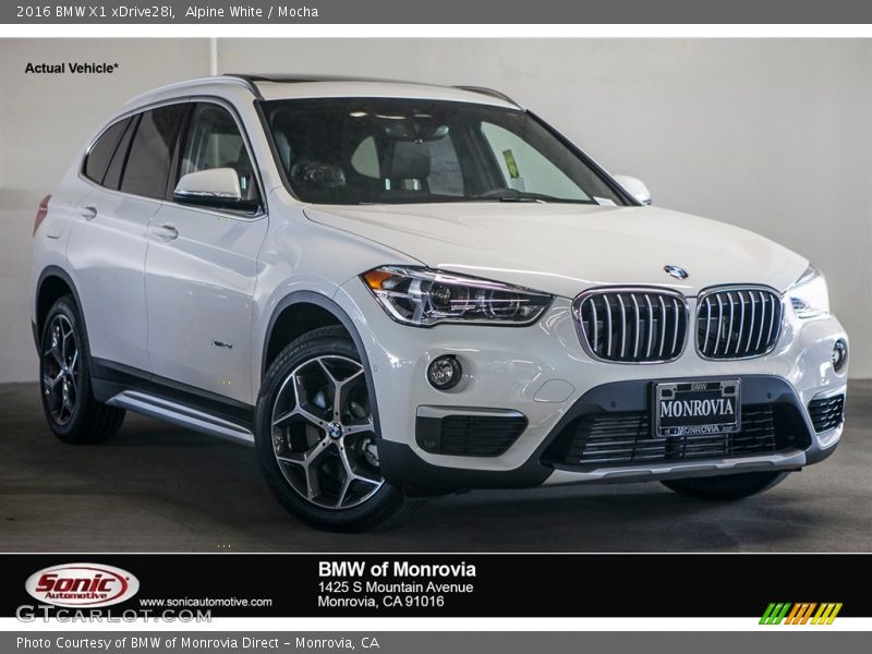 Alpine White / Mocha 2016 BMW X1 xDrive28i