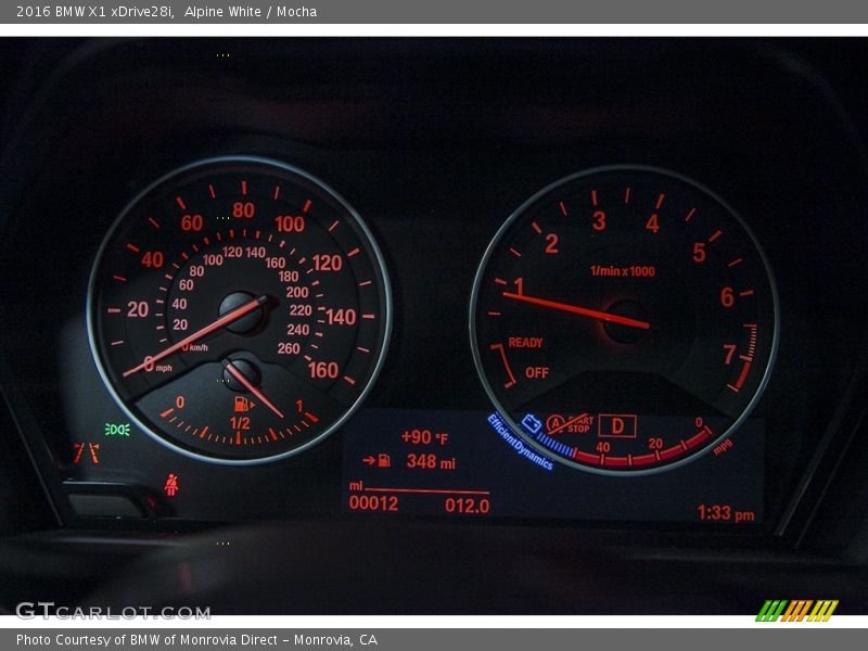 Alpine White / Mocha 2016 BMW X1 xDrive28i