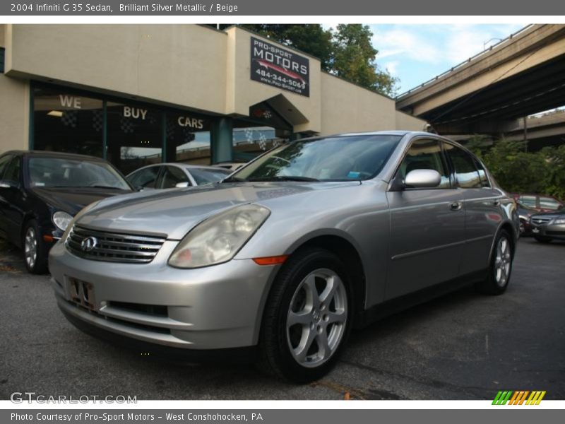 Brilliant Silver Metallic / Beige 2004 Infiniti G 35 Sedan