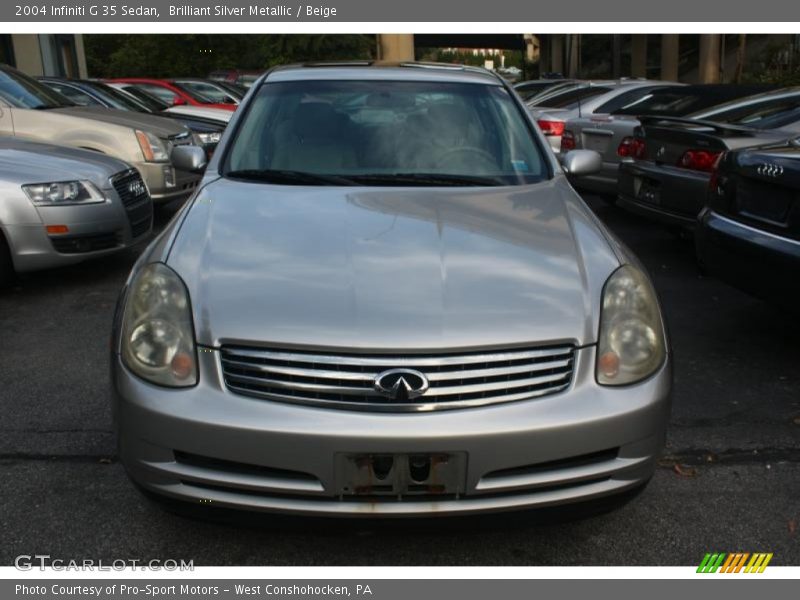 Brilliant Silver Metallic / Beige 2004 Infiniti G 35 Sedan