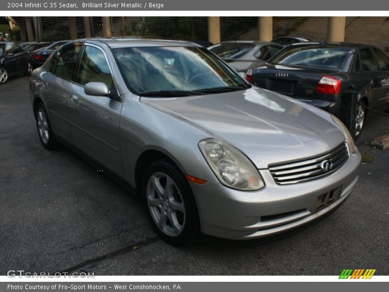 Brilliant Silver Metallic / Beige 2004 Infiniti G 35 Sedan