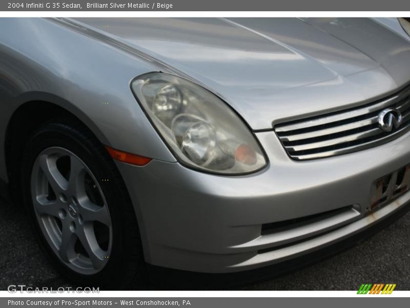 Brilliant Silver Metallic / Beige 2004 Infiniti G 35 Sedan