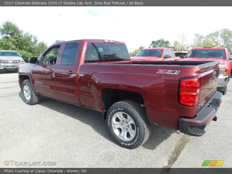 Siren Red Tintcoat / Jet Black 2017 Chevrolet Silverado 1500 LT Double Cab 4x4