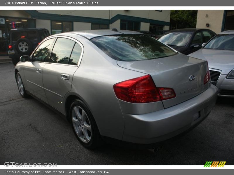 Brilliant Silver Metallic / Beige 2004 Infiniti G 35 Sedan