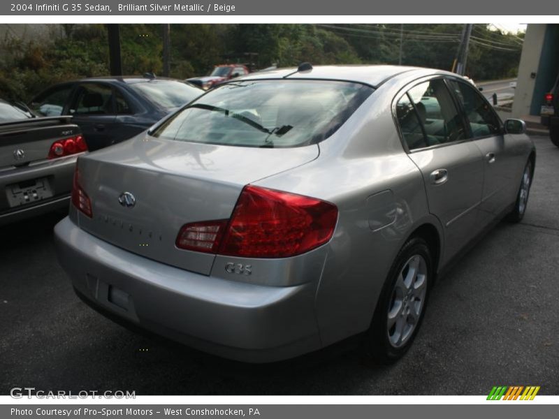 Brilliant Silver Metallic / Beige 2004 Infiniti G 35 Sedan
