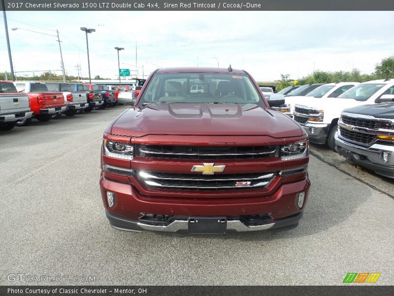 Siren Red Tintcoat / Cocoa/­Dune 2017 Chevrolet Silverado 1500 LTZ Double Cab 4x4