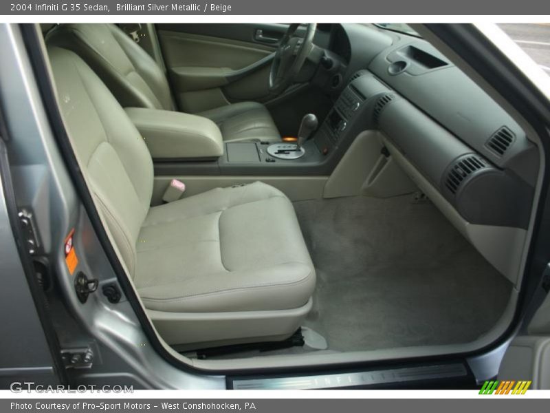 Brilliant Silver Metallic / Beige 2004 Infiniti G 35 Sedan