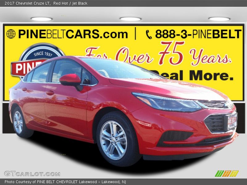 Red Hot / Jet Black 2017 Chevrolet Cruze LT