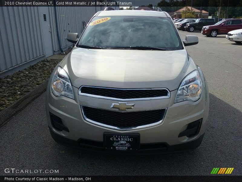 Gold Mist Metallic / Jet Black/Light Titanium 2010 Chevrolet Equinox LT