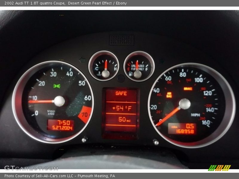 Desert Green Pearl Effect / Ebony 2002 Audi TT 1.8T quattro Coupe