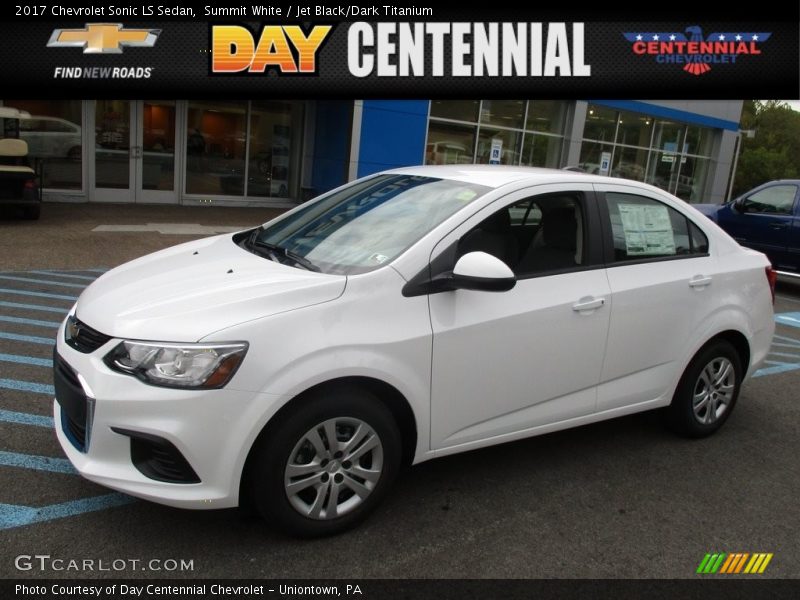 Summit White / Jet Black/Dark Titanium 2017 Chevrolet Sonic LS Sedan