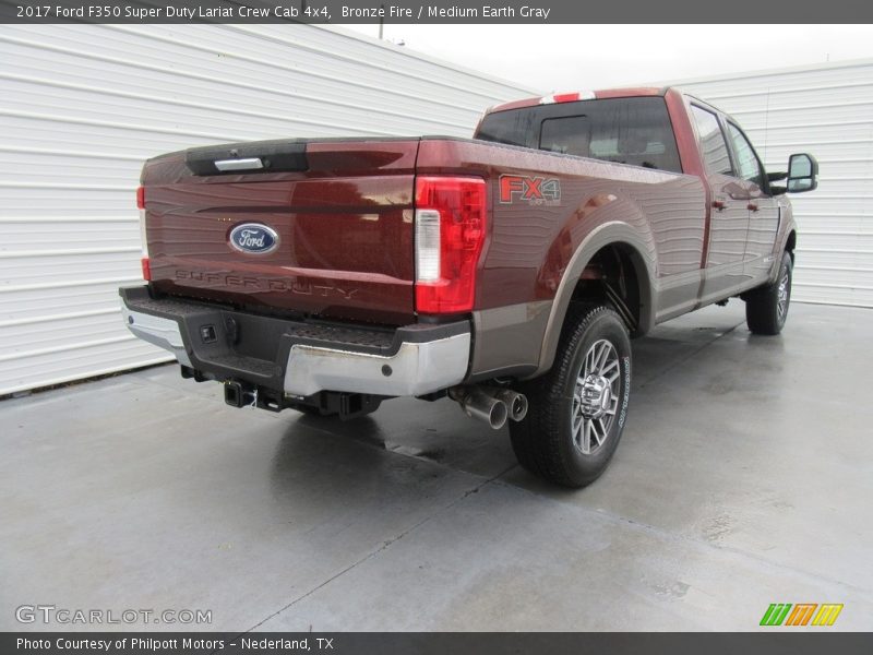 Bronze Fire / Medium Earth Gray 2017 Ford F350 Super Duty Lariat Crew Cab 4x4