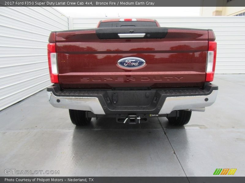 Bronze Fire / Medium Earth Gray 2017 Ford F350 Super Duty Lariat Crew Cab 4x4
