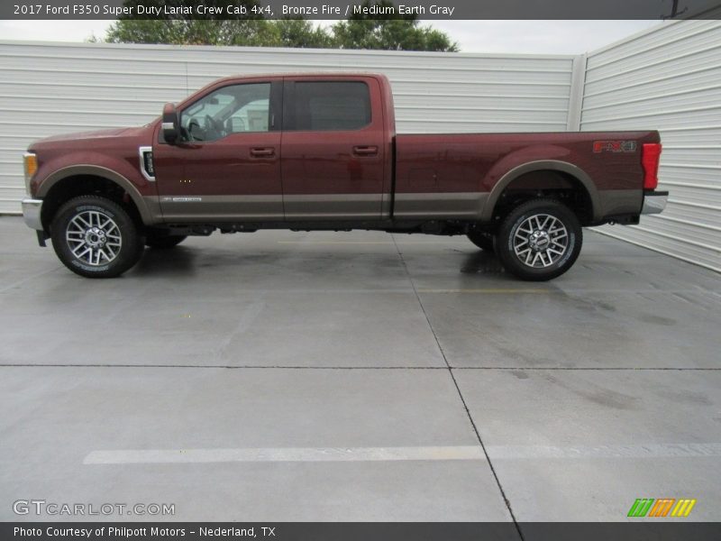  2017 F350 Super Duty Lariat Crew Cab 4x4 Bronze Fire