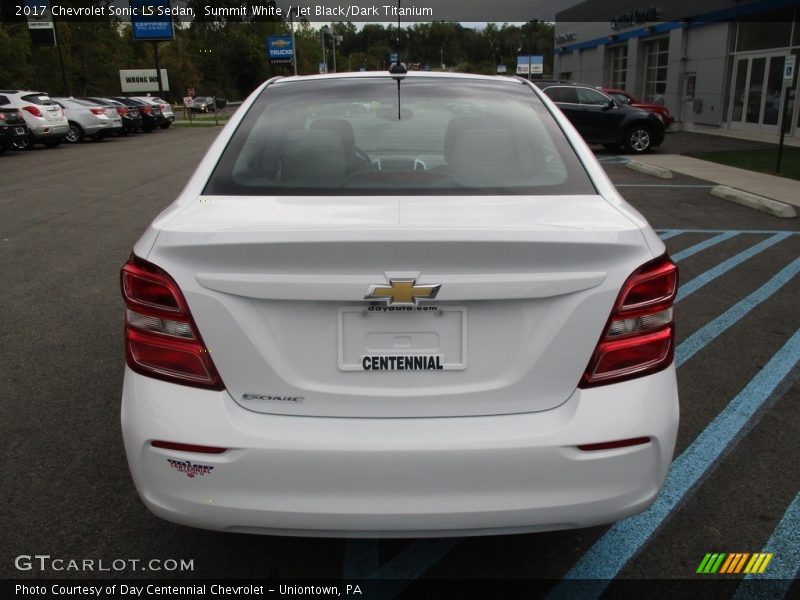 Summit White / Jet Black/Dark Titanium 2017 Chevrolet Sonic LS Sedan