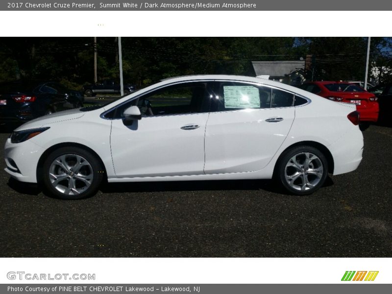 Summit White / Dark Atmosphere/Medium Atmosphere 2017 Chevrolet Cruze Premier