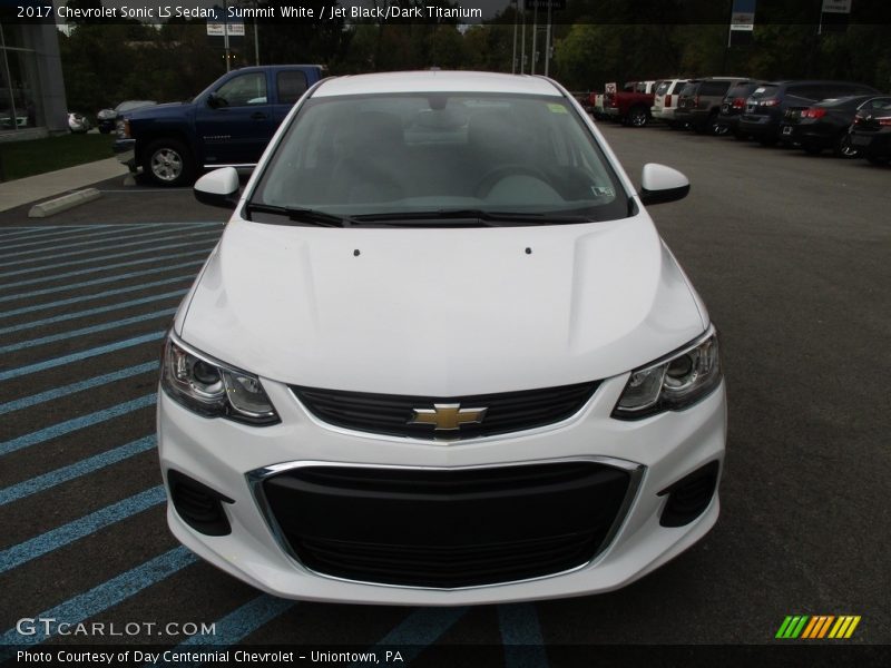 Summit White / Jet Black/Dark Titanium 2017 Chevrolet Sonic LS Sedan