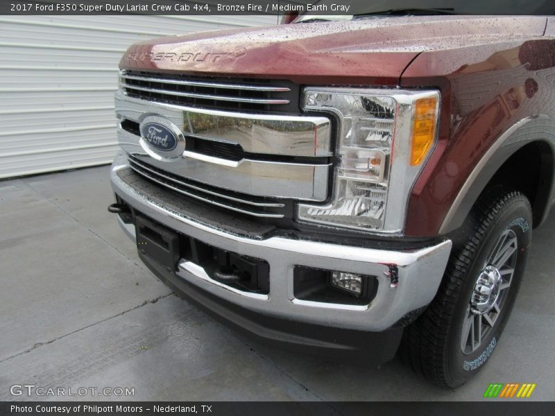 Bronze Fire / Medium Earth Gray 2017 Ford F350 Super Duty Lariat Crew Cab 4x4