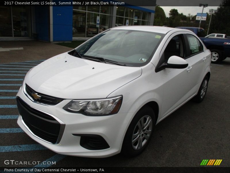 Summit White / Jet Black/Dark Titanium 2017 Chevrolet Sonic LS Sedan