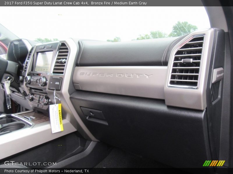 Bronze Fire / Medium Earth Gray 2017 Ford F350 Super Duty Lariat Crew Cab 4x4